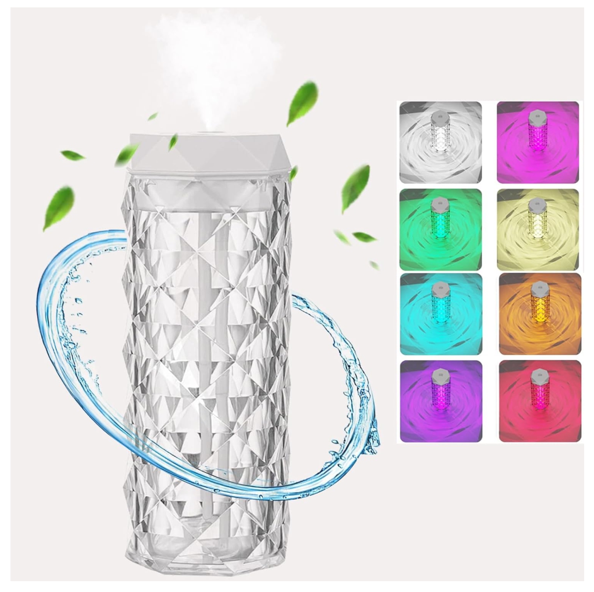 Miniatura 5 de Lampara Humificador Cristal RGB